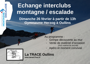 Echange interclubs montagne / escalade